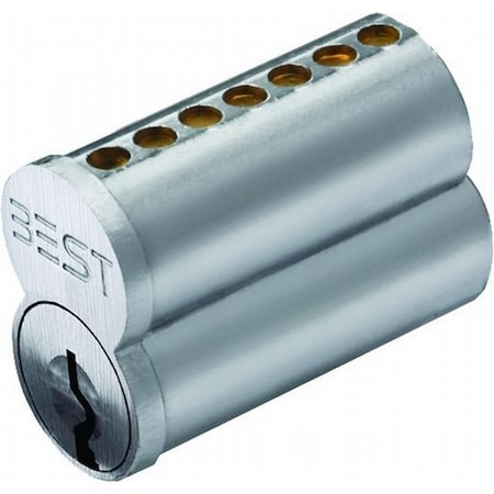 Stanley Security Standard 7 Pin TE Keyway Uncombinated Core, Satin Chrome 1C7TE1626